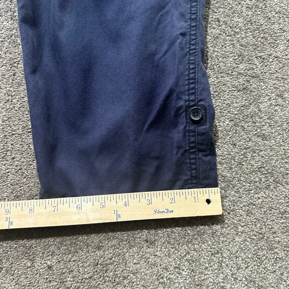 Talbots Cropped Comfort Pants Women 18WP‎ Blue Pull On Drawstring - Picture 10 of 12